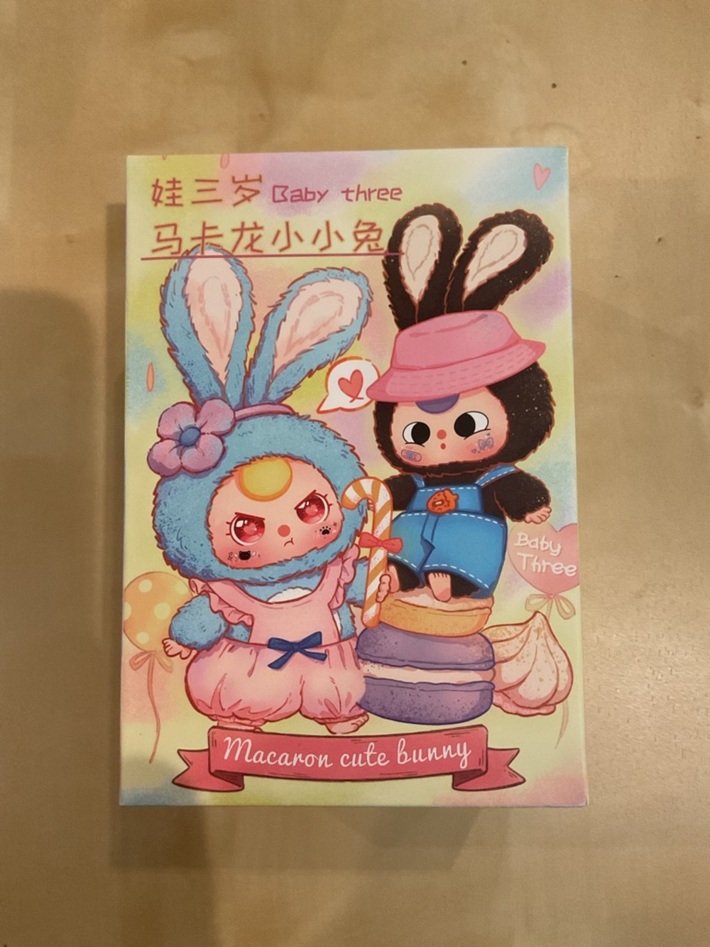 Baby Three Macaron Cute Bunny NIB Plushy Blind Box